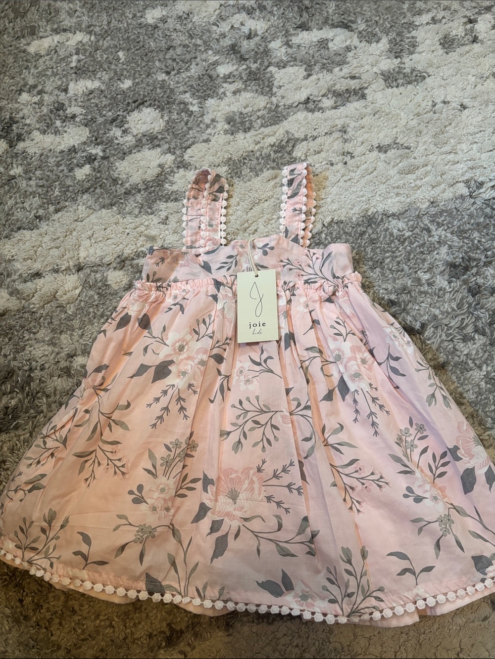 Joie Pink Floral Sundress with Pom-Pom Straps